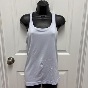 Lululemon Athletica White Racerback Tank Top Nulu Fabric Athletic Workout Size 6